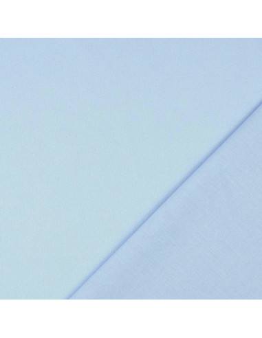 Tissu coton cretonne uni - Bleu ciel