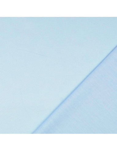 Tissu coton cretonne uni - Bleu layette