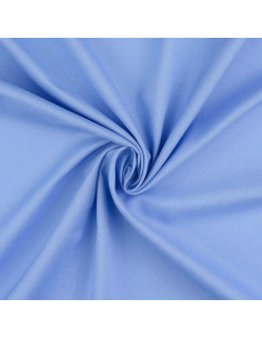 Tissu coton cretonne uni - Bleu charrette