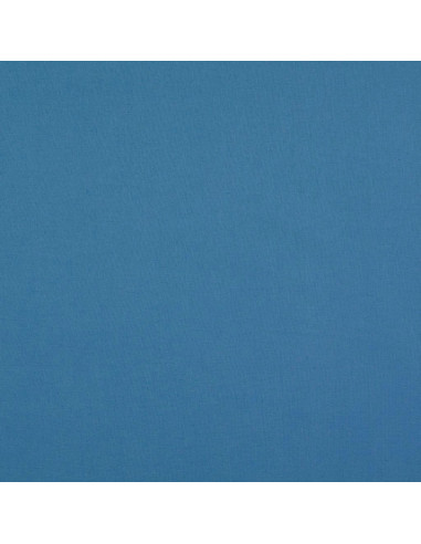 Tissu coton cretonne uni - Bleu gris