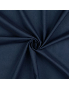 Tissu coton cretonne uni - Bleu marine