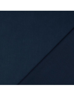 Tissu coton cretonne uni - Bleu marine 2
