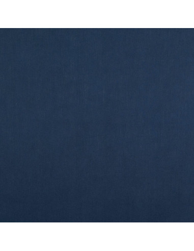 Tissu coton cretonne uni - Bleu marine