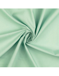 Tissu coton cretonne uni - Vert menthe