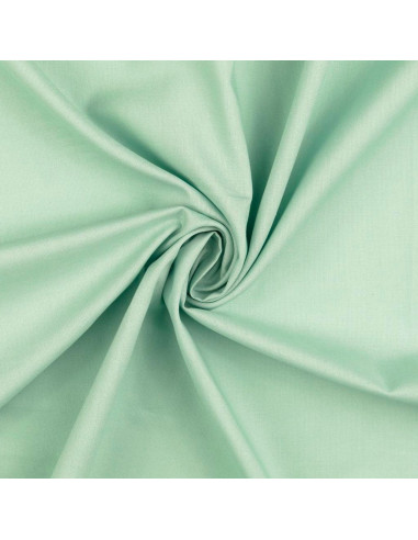 Tissu coton cretonne uni - Vert menthe