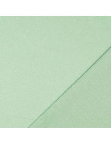 Tissu coton cretonne uni - Vert menthe