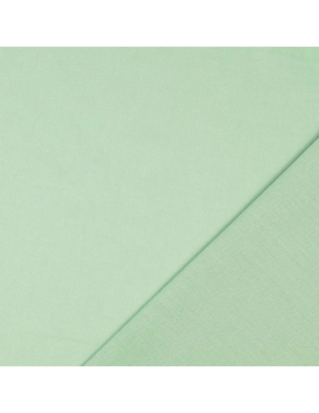 Tissu coton cretonne uni - Vert menthe