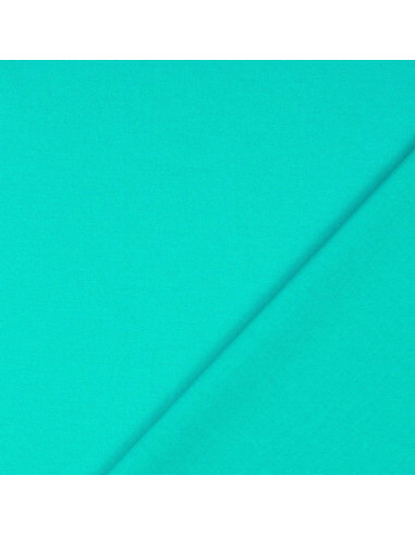 Tissu coton cretonne uni - Bleu pacifique