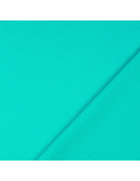 Tissu coton cretonne uni - Bleu pacifique