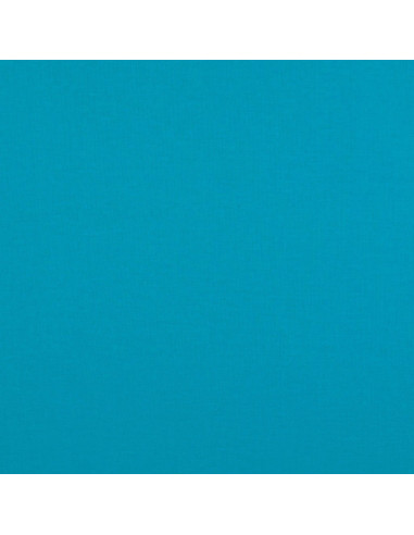 Tissu coton cretonne uni - Bleu turquoise
