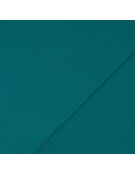 Tissu coton cretonne uni - Bleu pétrole