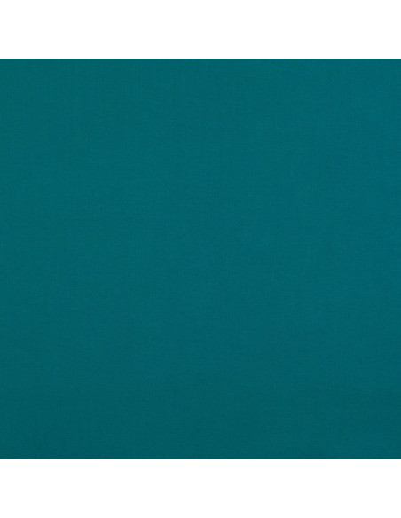 Tissu coton cretonne uni - Bleu pétrole