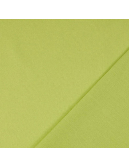 Tissu coton cretonne uni - Vert prairie