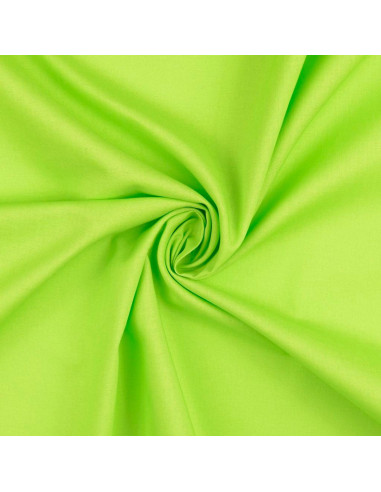 Tissu coton cretonne uni - Vert pomme
