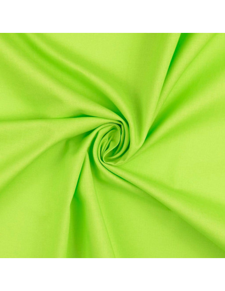 Tissu coton cretonne uni - Vert pomme
