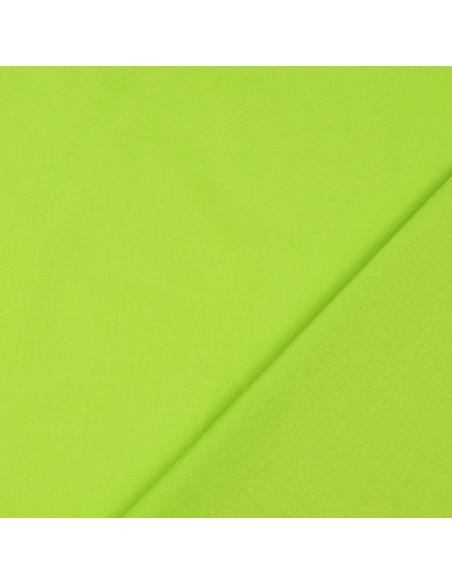 Tissu coton cretonne uni - Vert pomme