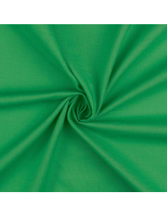 Tissu coton cretonne uni - Vert herbe