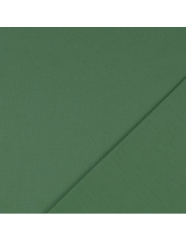 Tissu coton cretonne uni - Vert asperge