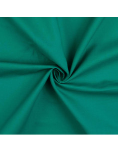 Tissu coton cretonne uni - Vert jade