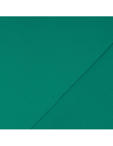 Tissu coton cretonne uni - Vert jade