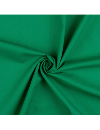Tissu coton cretonne uni - Vert
