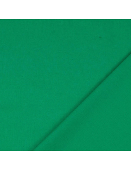 Tissu coton cretonne uni - Vert