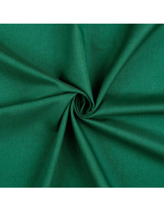 Tissu coton cretonne uni - Vert foncé