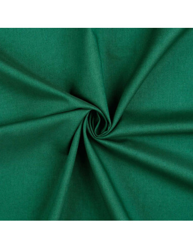 Tissu coton cretonne uni - Vert foncé
