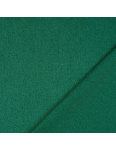 Tissu coton cretonne uni - Vert foncé