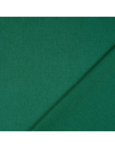 Tissu coton cretonne uni - Vert foncé