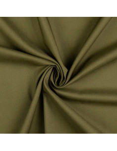Tissu coton cretonne uni - Vert militaire