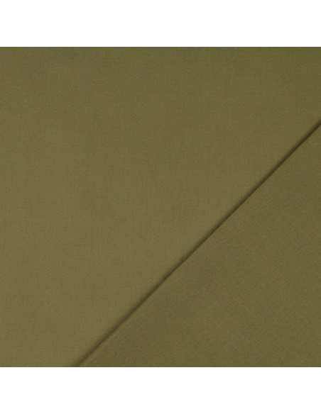 Tissu coton cretonne uni - Vert militaire