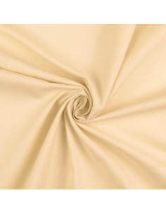 Tissu coton cretonne uni - Beige clair