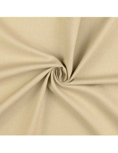 Tissu coton cretonne uni - Grège