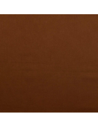 Tissu coton cretonne uni - Marron