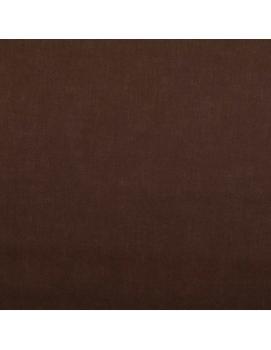 Tissu coton cretonne uni - Marron foncé