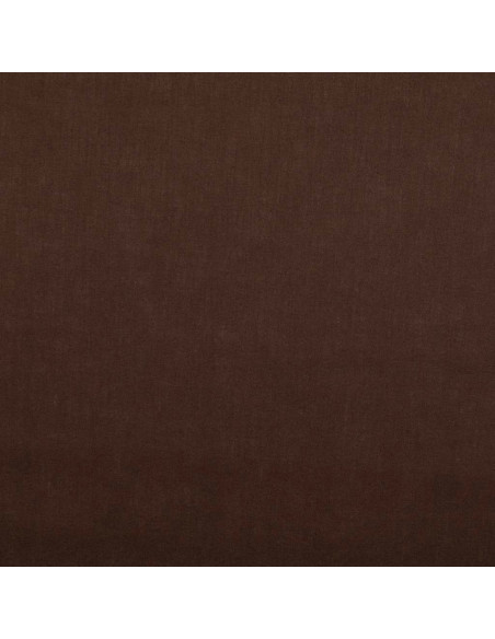 Tissu coton cretonne uni - Marron foncé