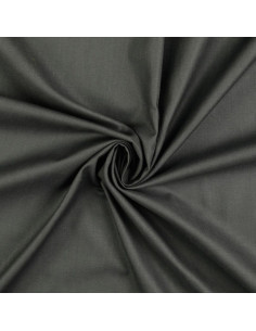 Tissu coton cretonne uni - Gris anthracite