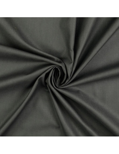 Tissu coton cretonne uni - Gris anthracite