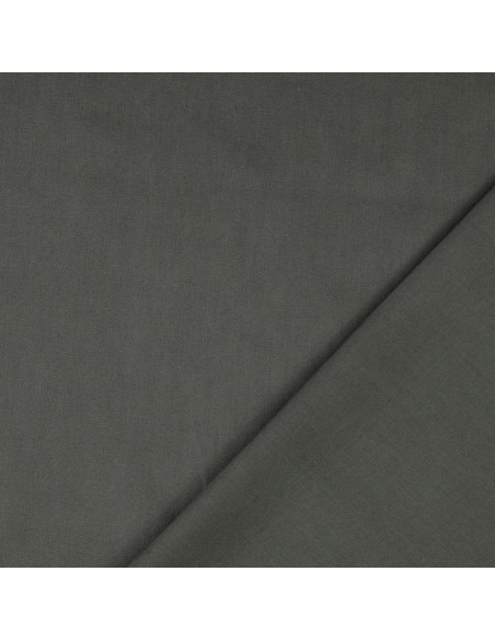 Tissu coton cretonne uni - Gris anthracite