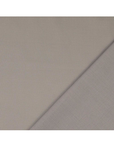 Tissu coton cretonne uni - Gris clair