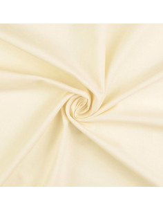 Tissu coton cretonne uni - Écru
