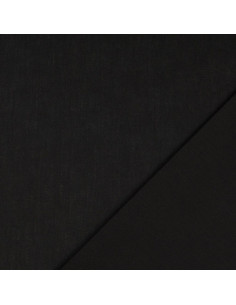 Tissu coton cretonne uni - Noir 2