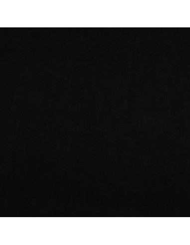 Tissu coton cretonne uni - Noir