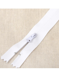 Fermeture invisible imperméable 20 cm - Blanc