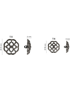 Bouton à queue métal Navi - Or 2