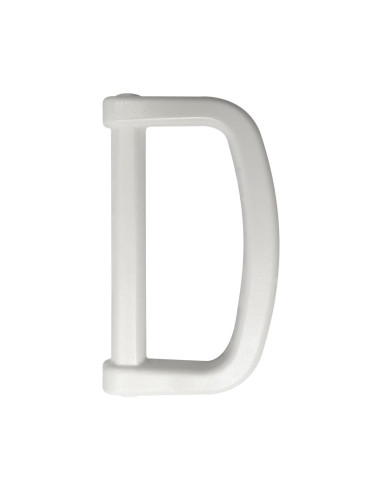 Anneau en D plastique 30 mm - Blanc