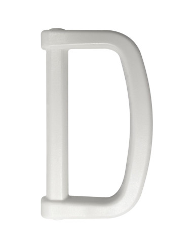 Anneau en D plastique 40 mm - Blanc