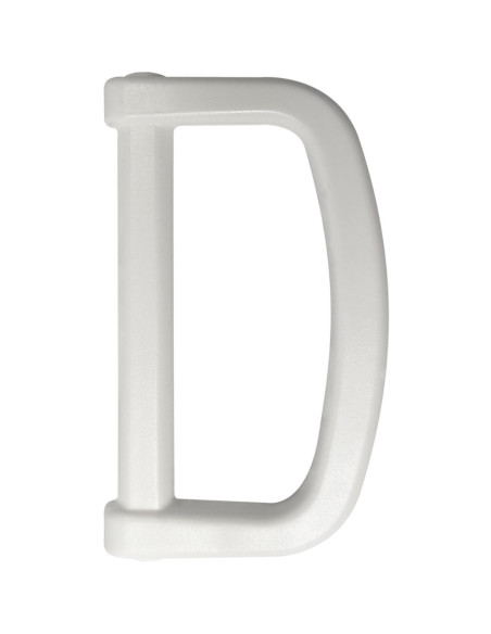 Anneau en D plastique 40 mm - Blanc