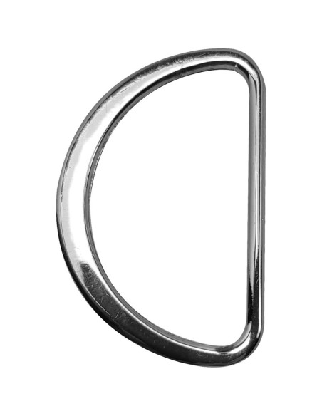 Demi anneau plat soudé 32 mm - Argent